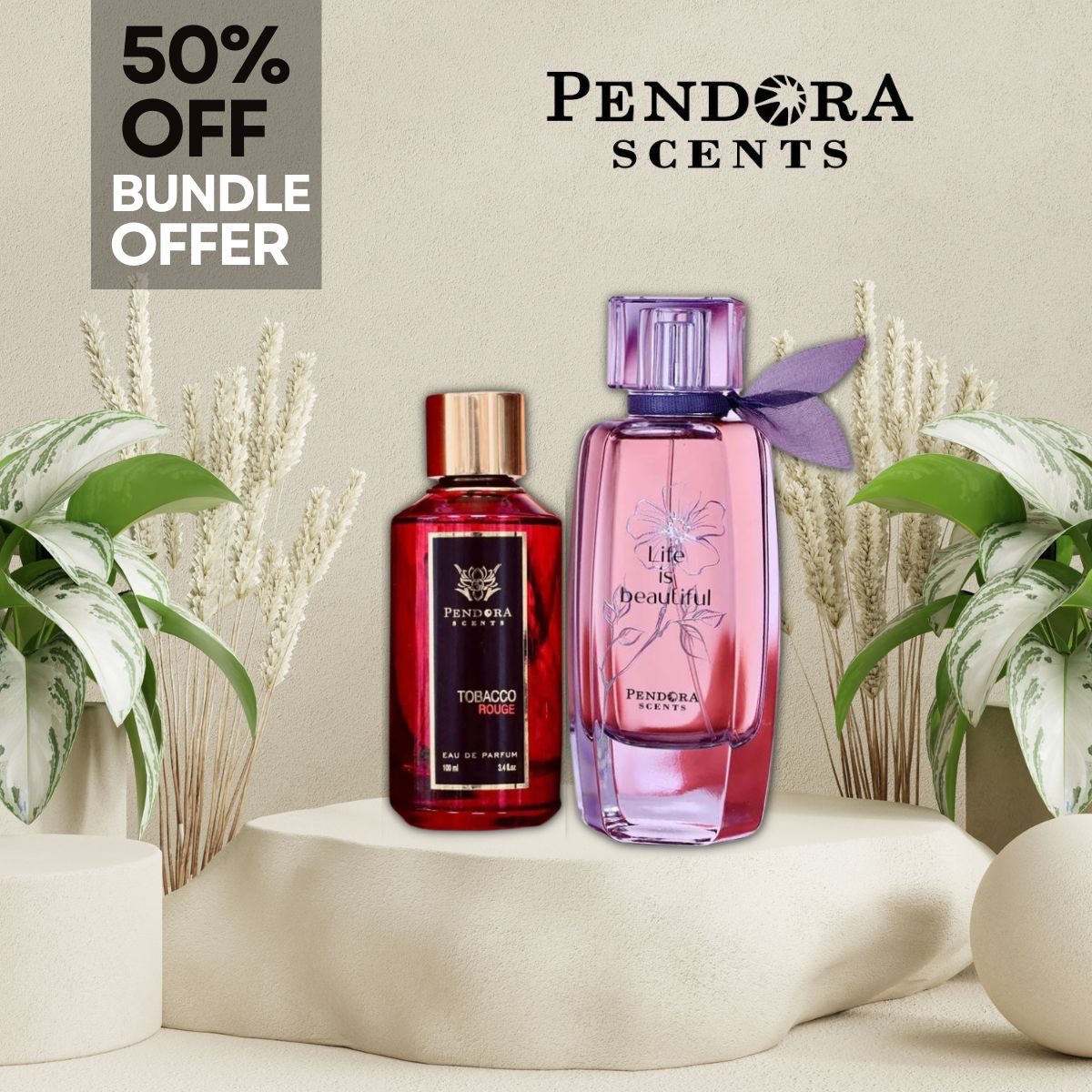 BUNDLE OFFER TOBACCO ROUGE PENDORA AND LIFE IS BEAUTIFUL PENDORA